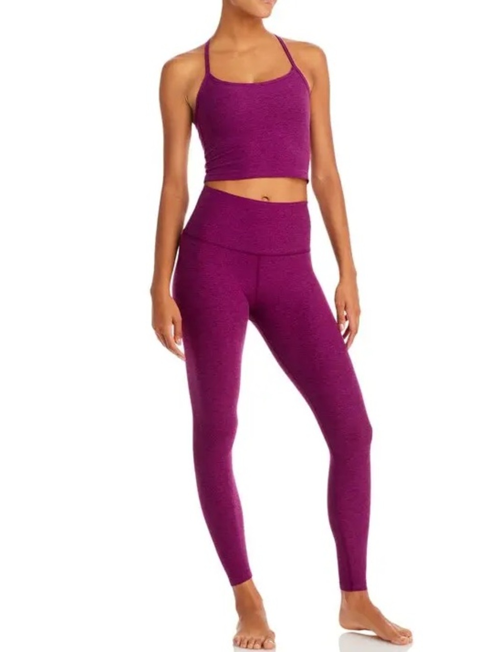 NWT Beyond Yoga Spacedye Caught In The Midi Legging Aubergine Beet Size M - Picture 9 of 13